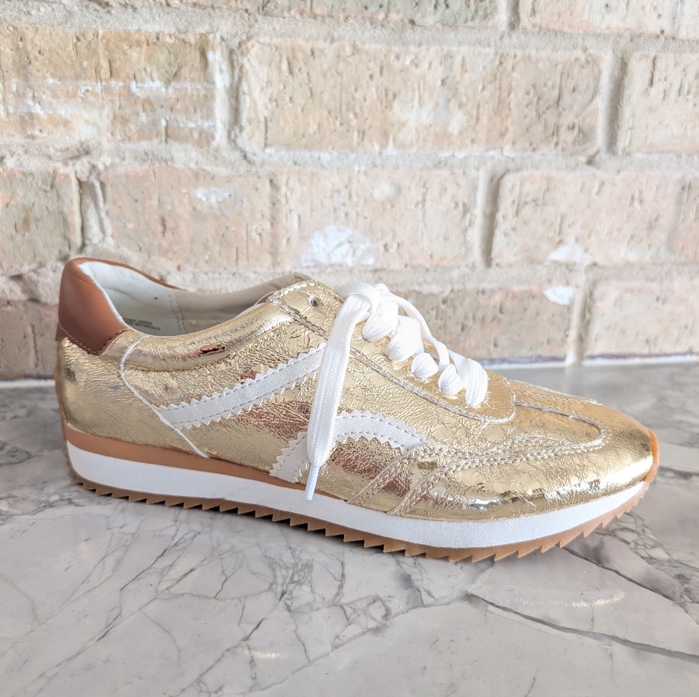 Dolce Vita Gold and White Women's Sneakers